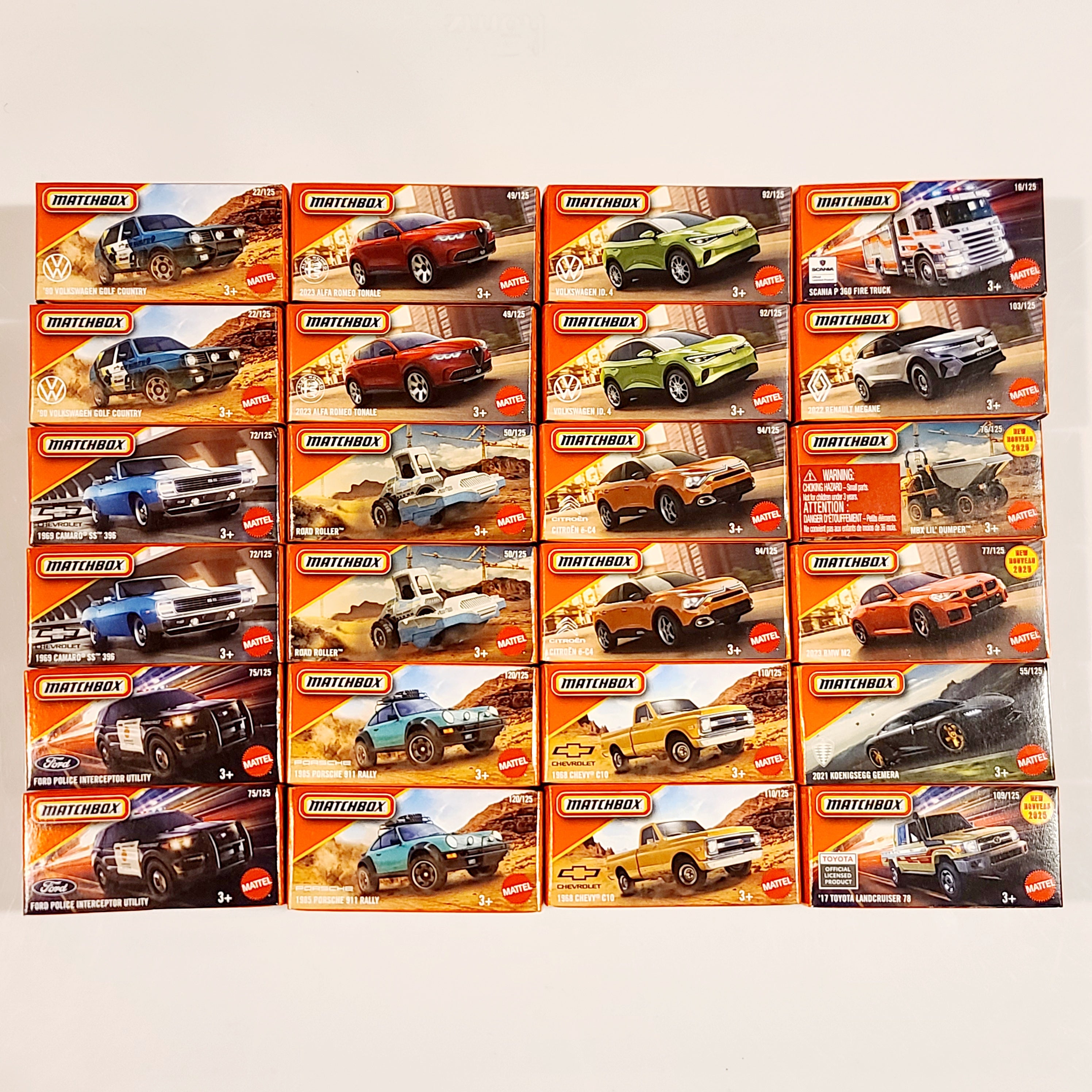 Matchbox Power Grabs 2025 Case D - Full Case 24 Count